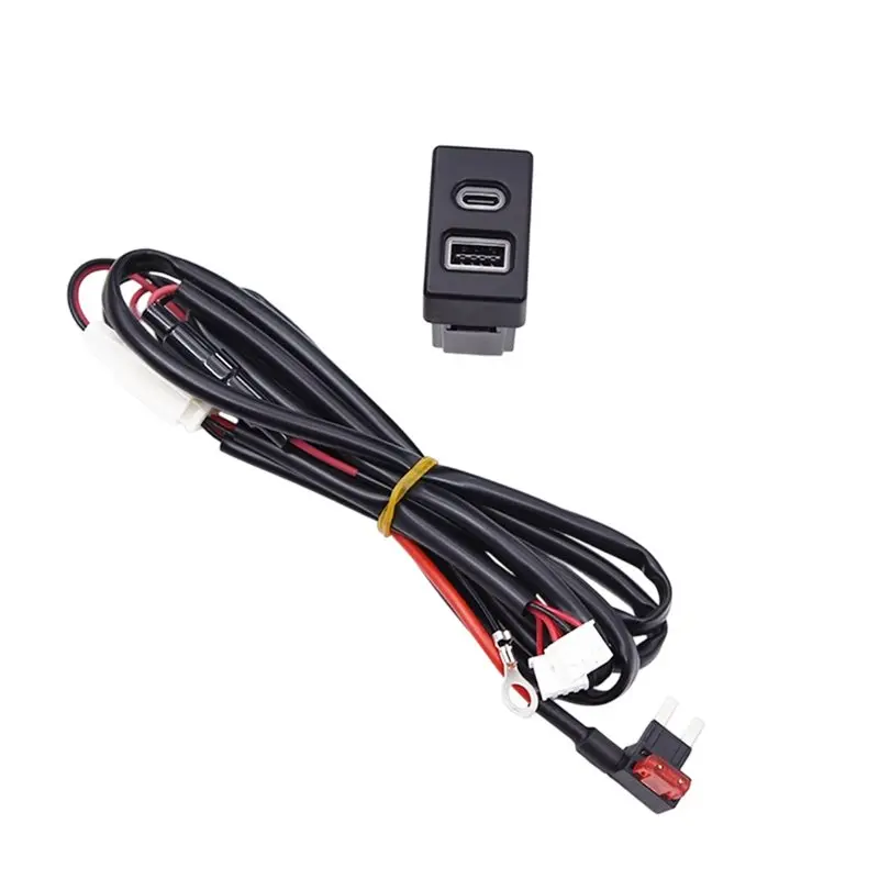 QC3.0 USB Type-C PD Fast Charging Socket Car Power Adapter Outlet For Mazda 6 3 5 2 CX-7 Phone Chargers view 3