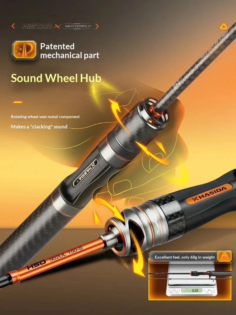 

Hasda Butterfly Mini Solid UL Fishing Lure Rod Ultra Soft Casting Pole With Spinning Reel Combo Set For Freshwater Angling
