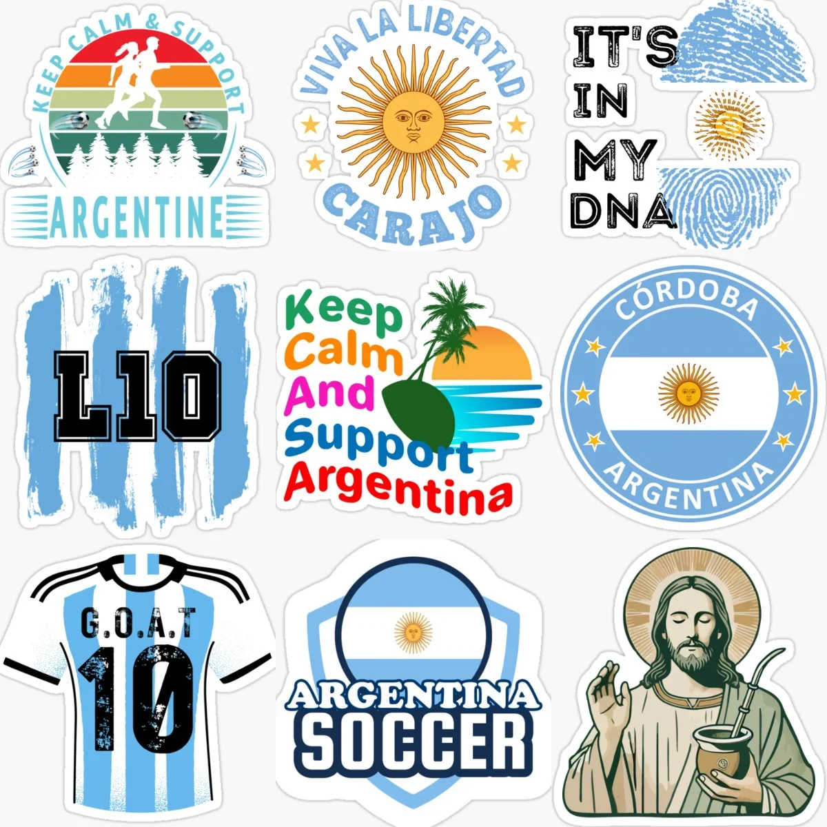 

Argentina Flag Emblem Creative Stickers for Car Motorcycle Off-road Bicycle Helmet Wall Window Fridge Decoration Accessories