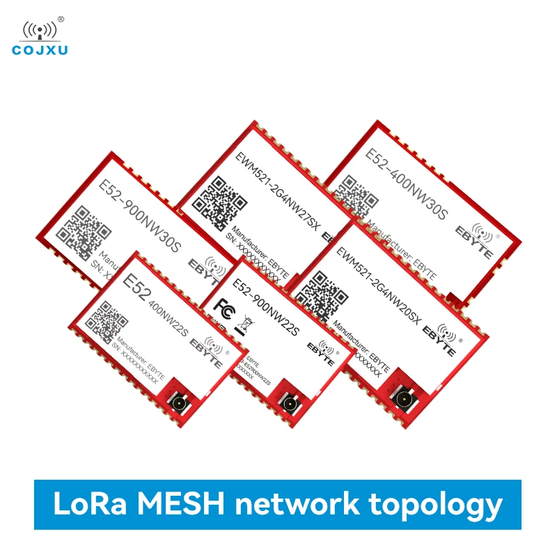 

Серия беспроводных модулей LoRa Mesh COJXU E52/EWM528/EWM521 Серия 2,4G/433/868/915 МГц 22 дБм с саморезацией
