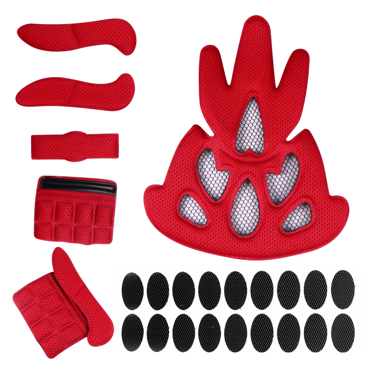 

1 комплект противоударной подушки, прочный охлаждающий коврик, удобный нескользящий комплект защитных накладок для защиты езды