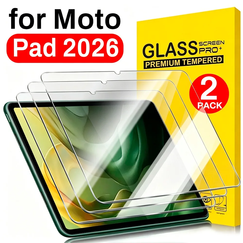 

1/2Pcs Tablet Screen Protector for Motorola Moto Pad 2026 9H Clear Tempered Glass Screen Protector Protective Glass Film Cover