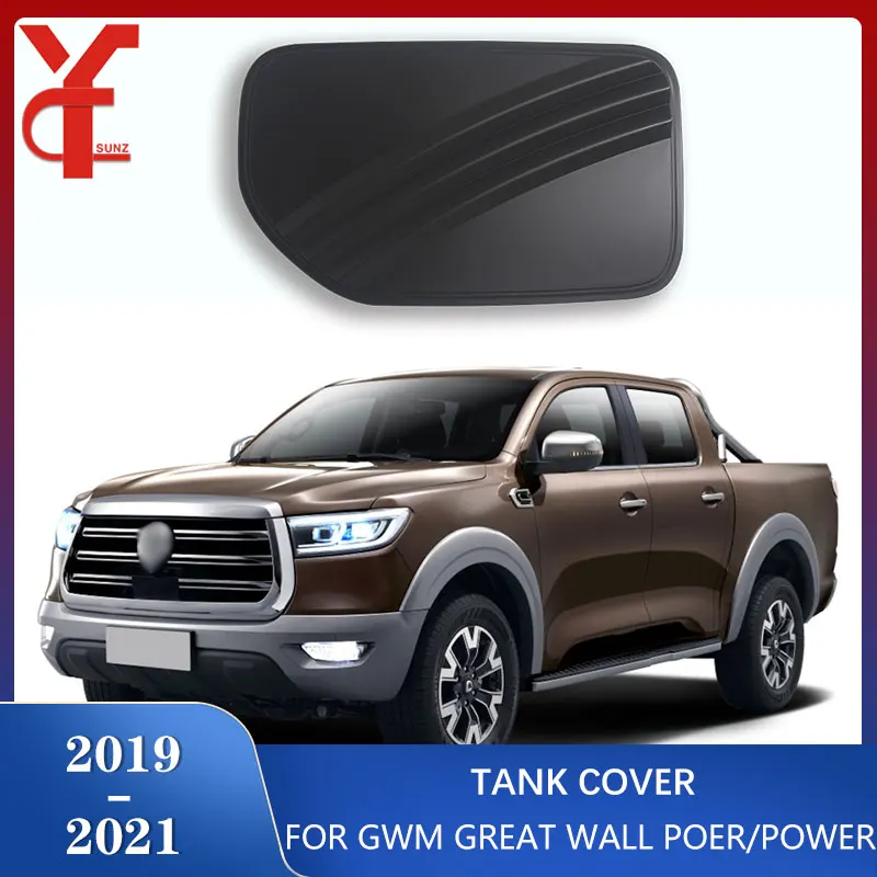 ABS black Gas Tank Cover For GWM Great Wall Power Great Wall Pao 2019 2020 2021 Pick Up Exterior Parts Car Styling