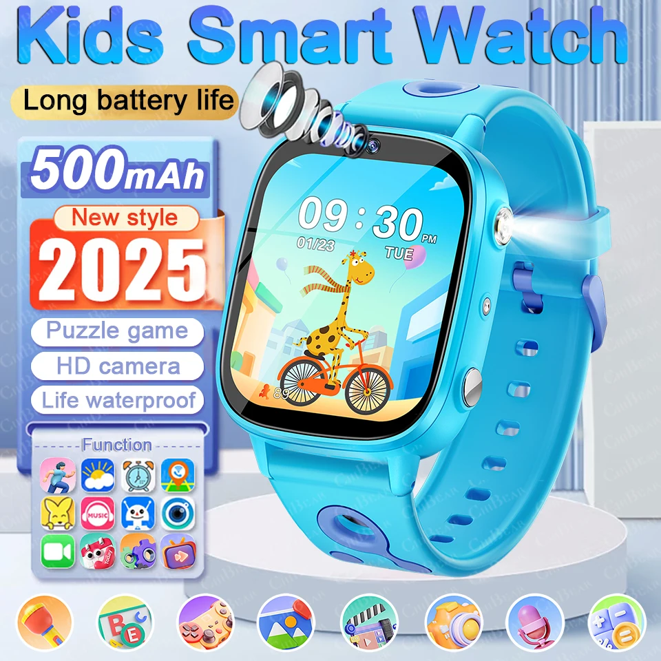 ألعاب أطفال SmartWatch 26 ألعاب كاميرا 500mah مصباح يدوي مقاوم للماء مراقبة النوم لعيد ميلاد هدية عيد صبي فتاة الأطفال