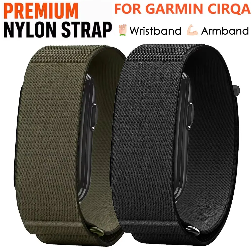 Premium Nylon Bicep Strap for Garmin CIRQA Smart Band Adjustable Wristband for Garmin CIRQA Sport Fitness Tracker Armband