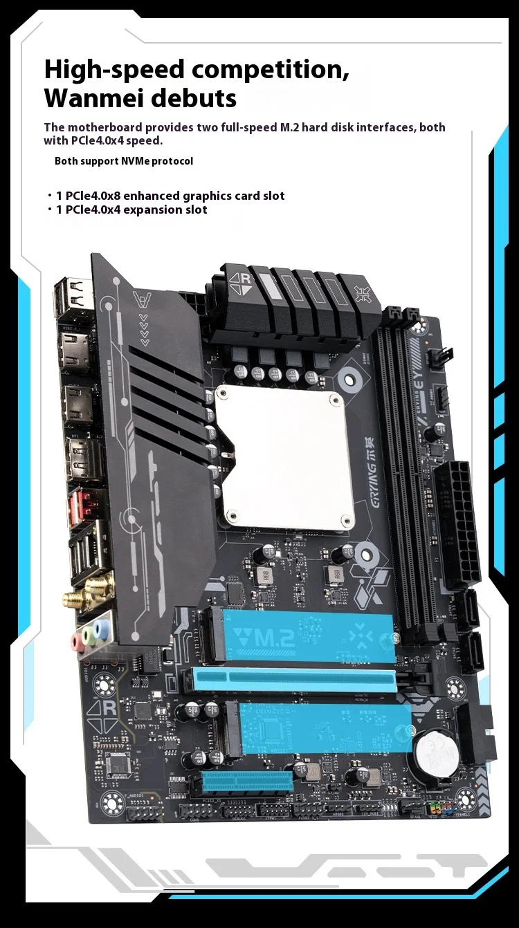 ERYING Scheda Madre Da Gioco Intel Ultra5 125H Ultra7 155H Ultra9 185H 2 * DDR5 M.2 NVME PCIE4.0x4 COM DP HD Scheda Madre Del Computer FAI DA TE