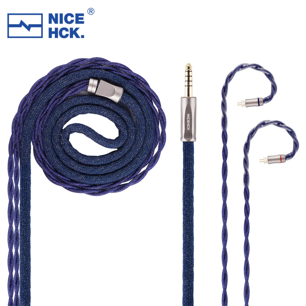 Nicehck dearorpheus fone de ouvido upgarde cabo cobre liga platina com mmcx/2pin 4.4mm plugue banhado a ouro para sr5 delci himalaya