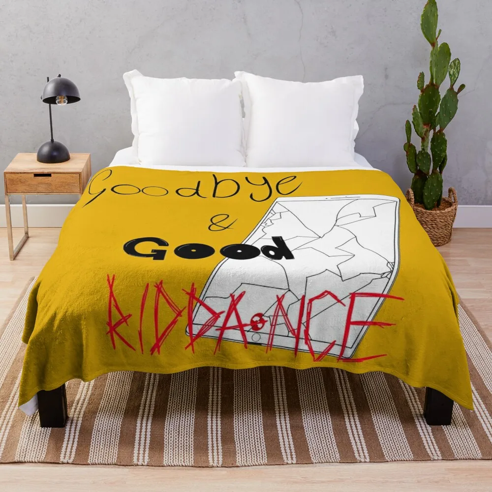 good riddance wrld Throw Blanket Comforter halloween Flannels Blankets