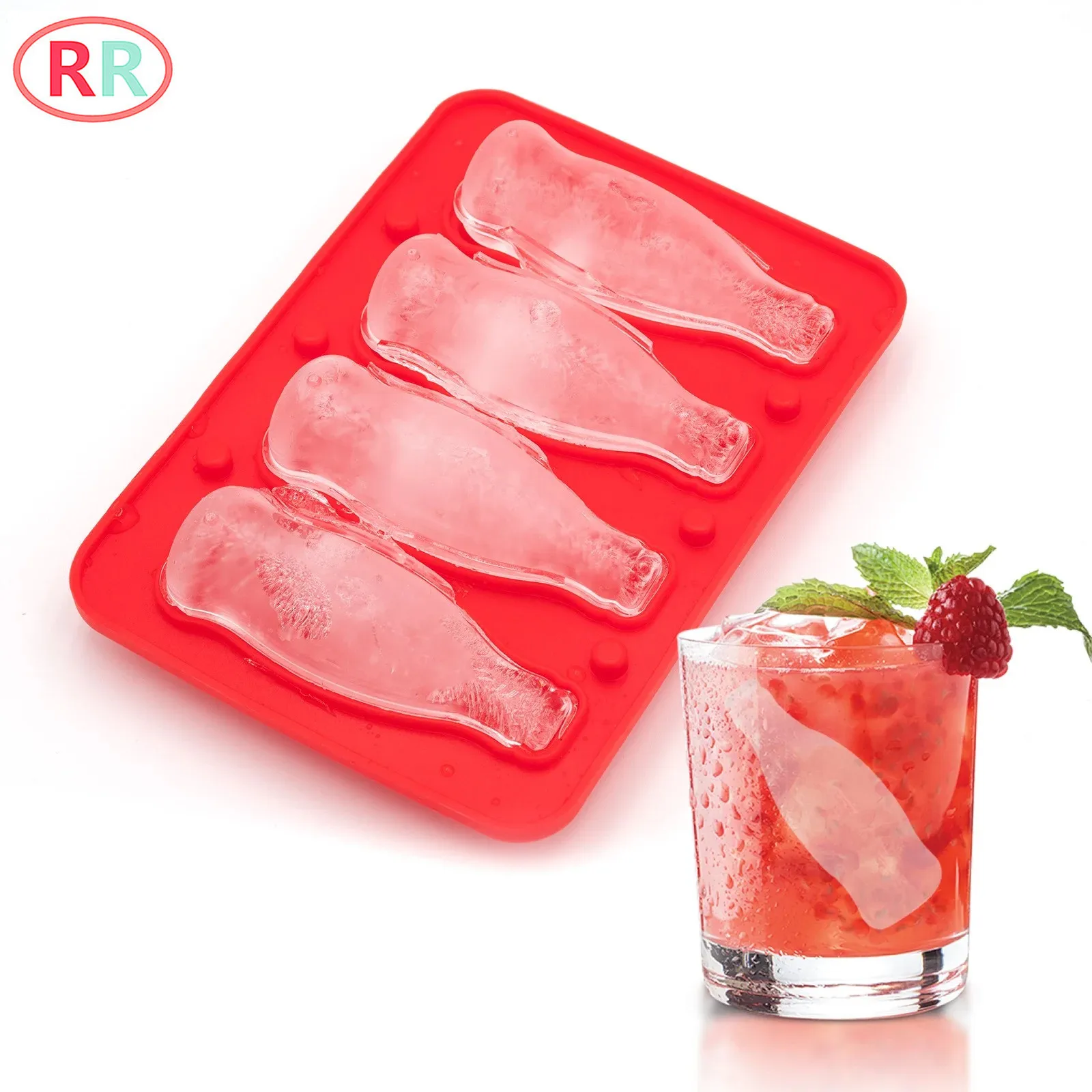 

Food Grade Silicone Ice Mold Funny Coke Bottle Creative Easy Demould Ice Lattice Mold Household Accessory for Daily Use