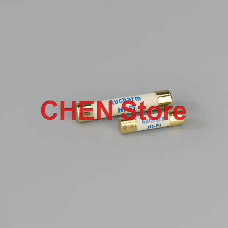 2PCS/lot Aucharm HIFI 250V 0.5A 1A 2A 3A 4A 5A 6A 7A 8A 10A 15A Gold plated silver alloy fuse tube free shipping
