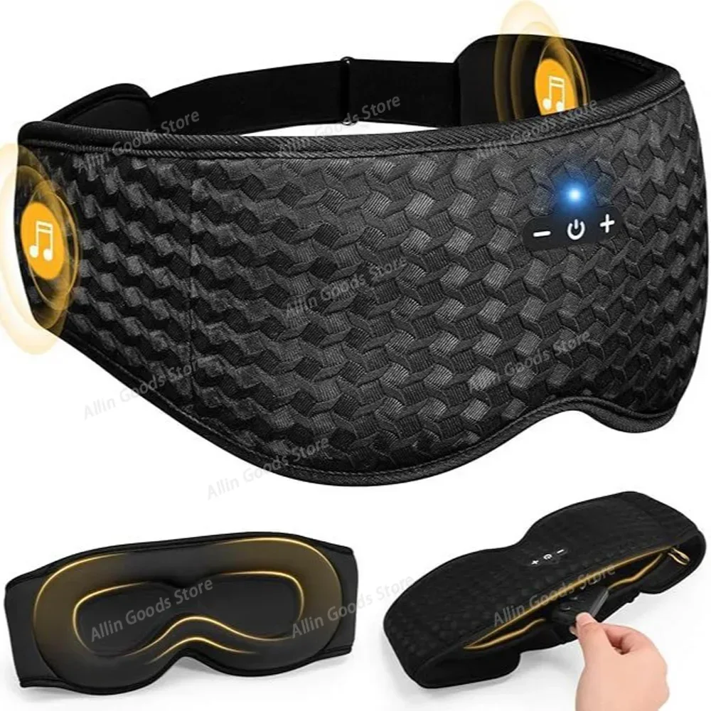 3D Eye Mask Music Play Sleeping Headphones with Built-In Hd Speaker Mask for Sleep Headphones Bluetooth Sleeping Eyepatch