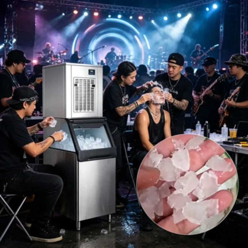 100kg/24H Commercial Cube Ice Maker Stainless Steel Ice Machine Self-Cleaning for Tea Shop Restaurant Sale