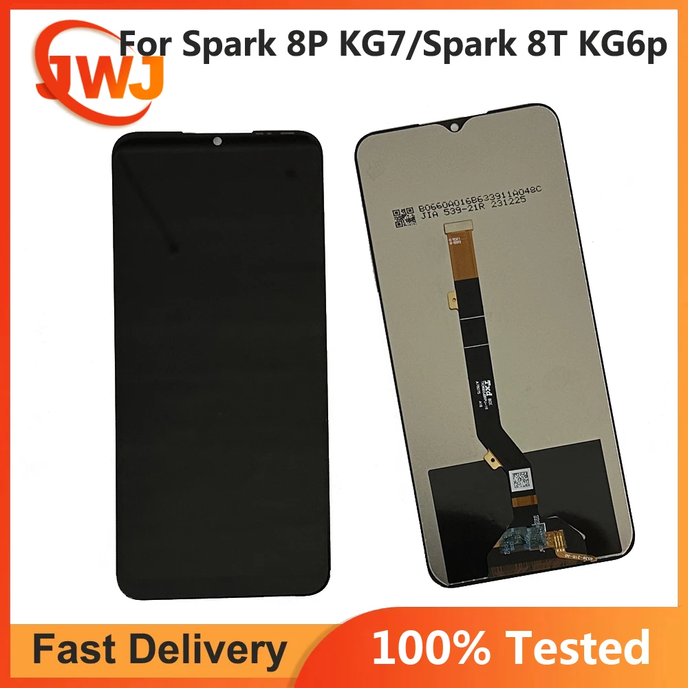 

6.6" For Tecno Spark 8P LCD KG7 KG7H KG7n Display Touch Screen Digitizer Assembly Repair For Tecno Spark 8T KG6p LCD Sensor Part