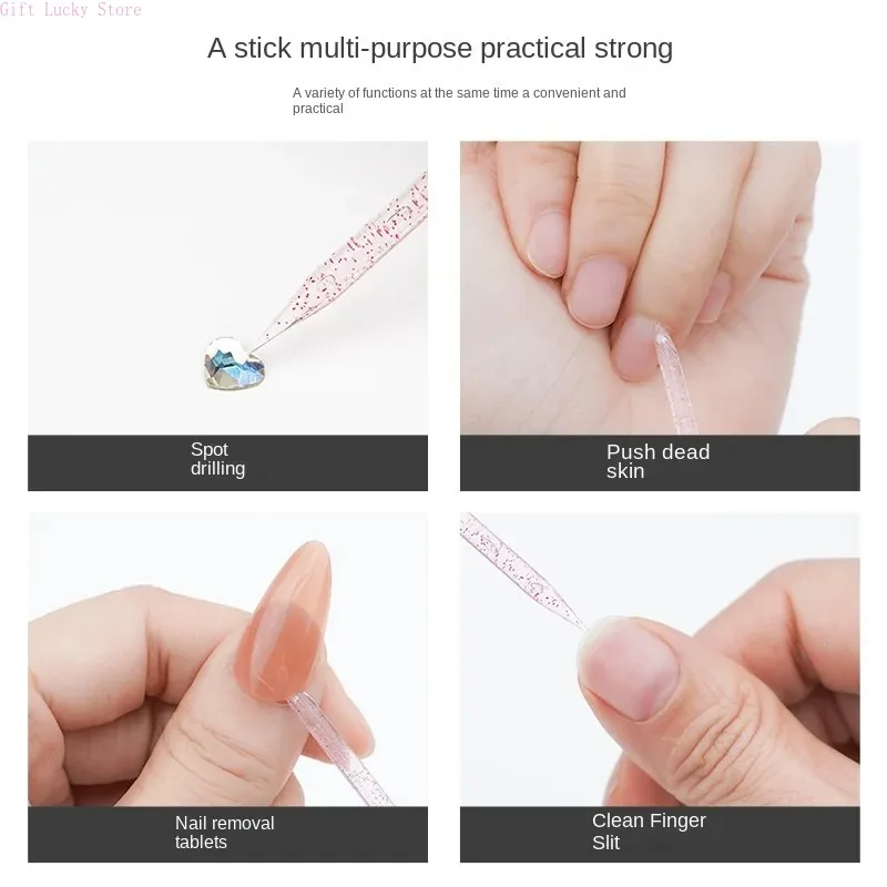 Stylo à points pour Nail Art, poignée en cristal, applicateur de strass et outil de cire pour décoration de pierres précieuses 3D, Kit de manucure, ensemble de fournitures pour ongles