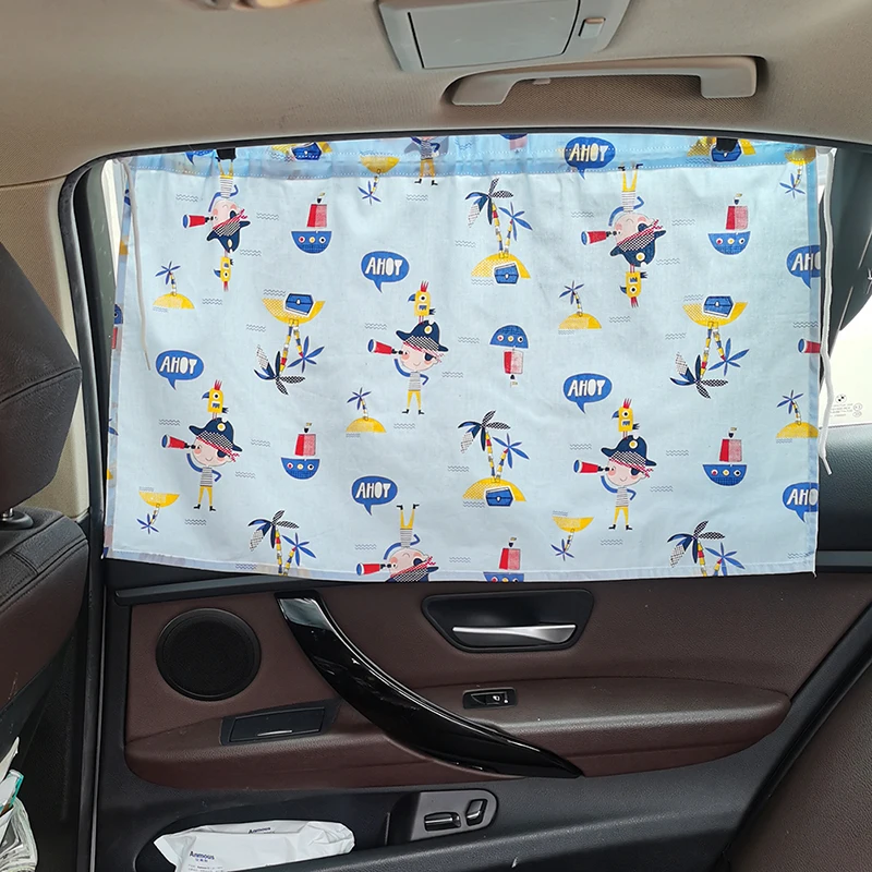 1PC 62*42cm Universal Car Sun Shade Cover Uv Protect Suction Cup Curtain Side Window Summer Car Sucker Sunshade Mesh