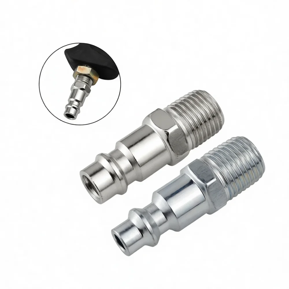 Heavy Duty Pneumatic Air Connector 1 4 PT Male Thread Hose Adapter Quick Coupling Industrial Machine Piping Component