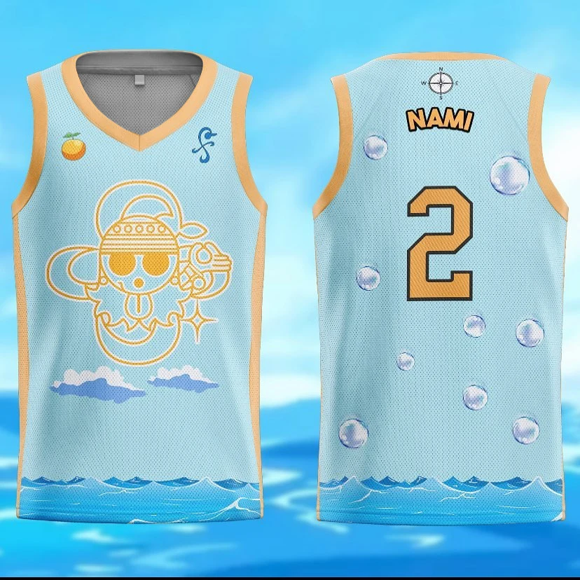 

Bandai "Cat Burglar" Nami Basketball Jersey One Piece Anime Adult Kids Athleisure Vest Summer Quick-dry Soft Comfy Lightweight