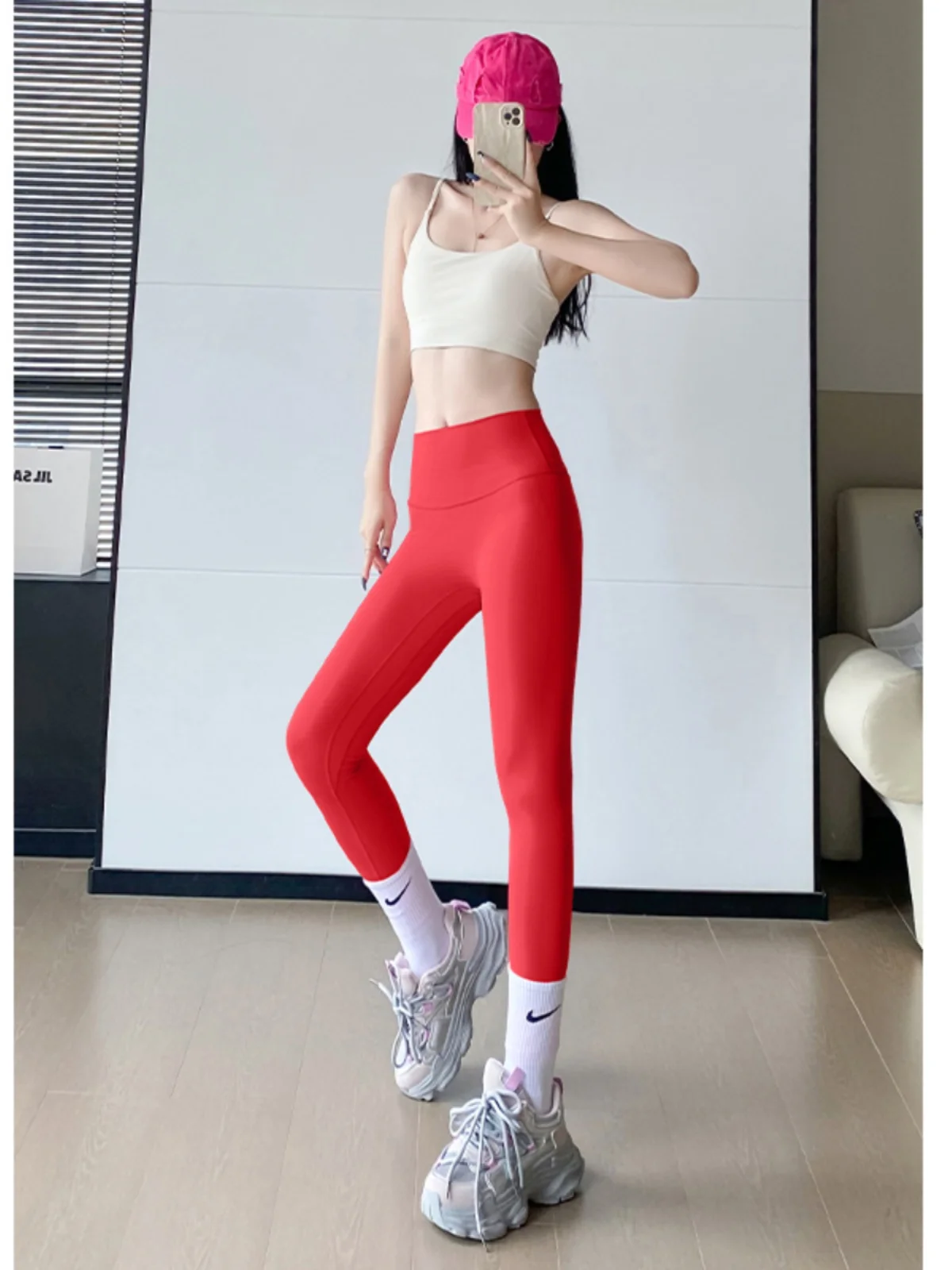 سراويل اليوغا النسائية متعددة الألوان الخوخ بعقب رفع Fitn ضيق الإحساس عالية الخصر تشغيل الرياضة orts لا واضح Ss