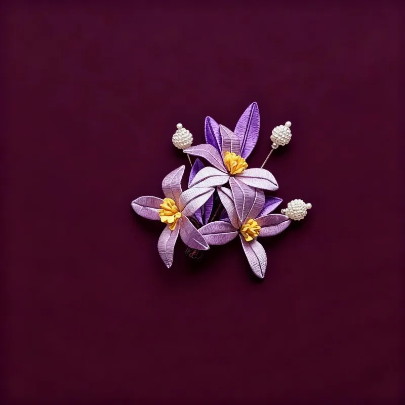 Flores entrelazadas chinas hechas a mano de lujo, pinza para el pelo de flores entrelazadas florales únicas