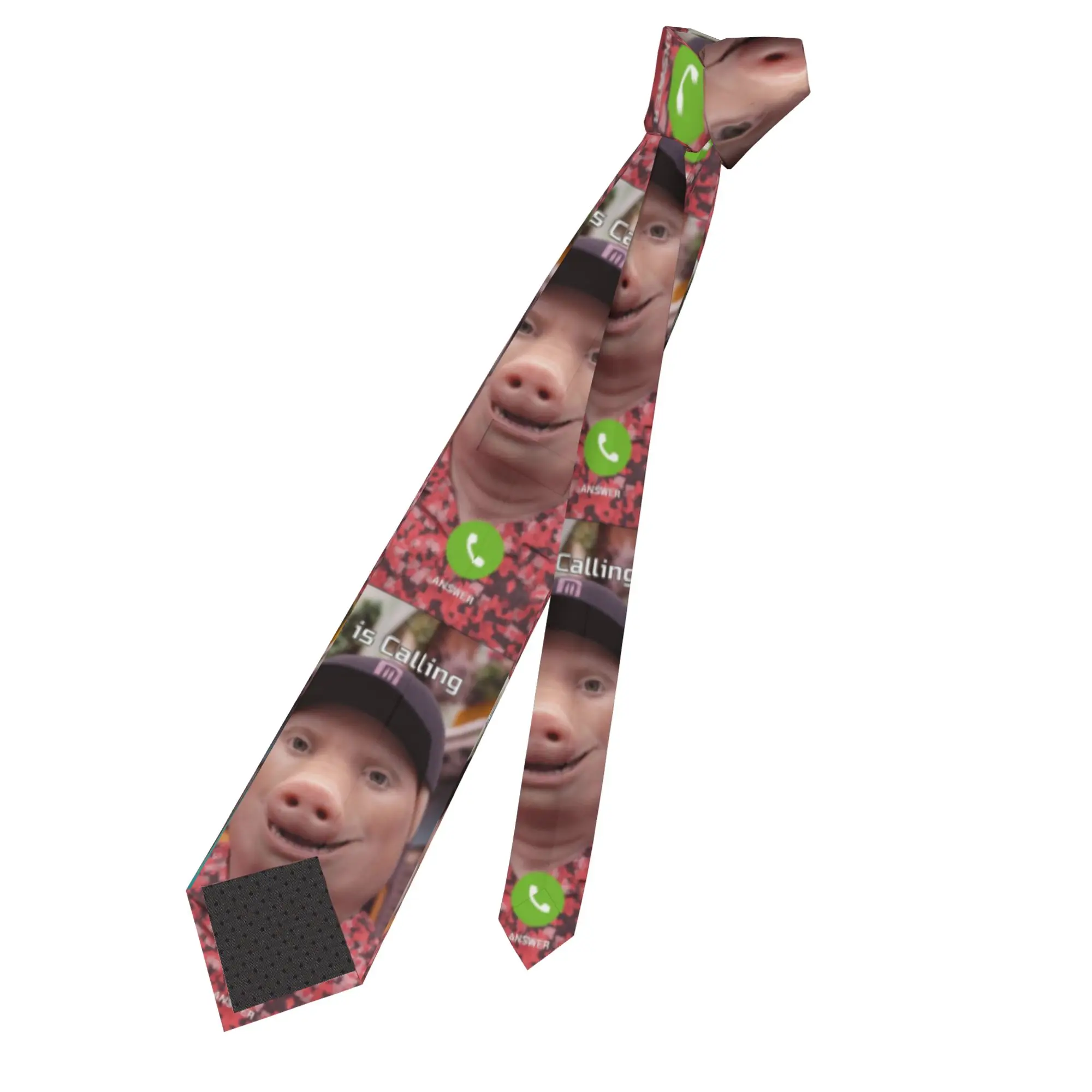 Funny Trending John Pork is Calling Unisex Necktie Skinny Polyester 8 cm Narrow  Neck Ties for Men Daily Wear Gravatas Wedding