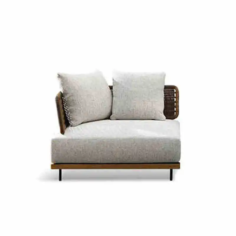 

Villa hotel rattan sofa, outdoor open-air waterproof and sunscreen balcony courtyard teak combination furniture, module