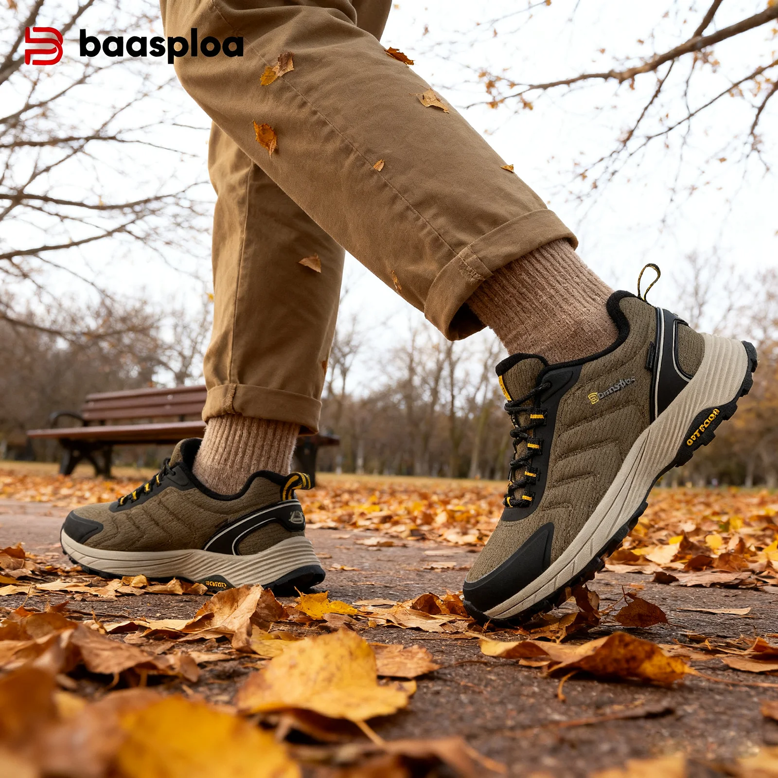 

Baasploa New Waterproof Hiking Shoes Outdoor Hunting Sneakers Climbing Non-slip Trekking Sneakers Men Sneaker Male Walking Shoes