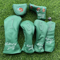 Numbers Golf Club #1 #3 #5 Wood Headcovers Driver Fairway Woods Cover PU Leather High quality Putter Head Covers