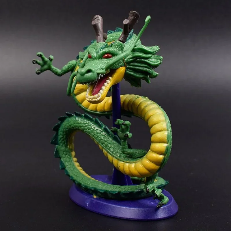 11 cm Dragon Ball Drago ciano Decorazione modello fatto a mano Dragon Ball Z Anime Shenron Doll Toy Ornaments Bambini Ragazzo Regalo di compleanno