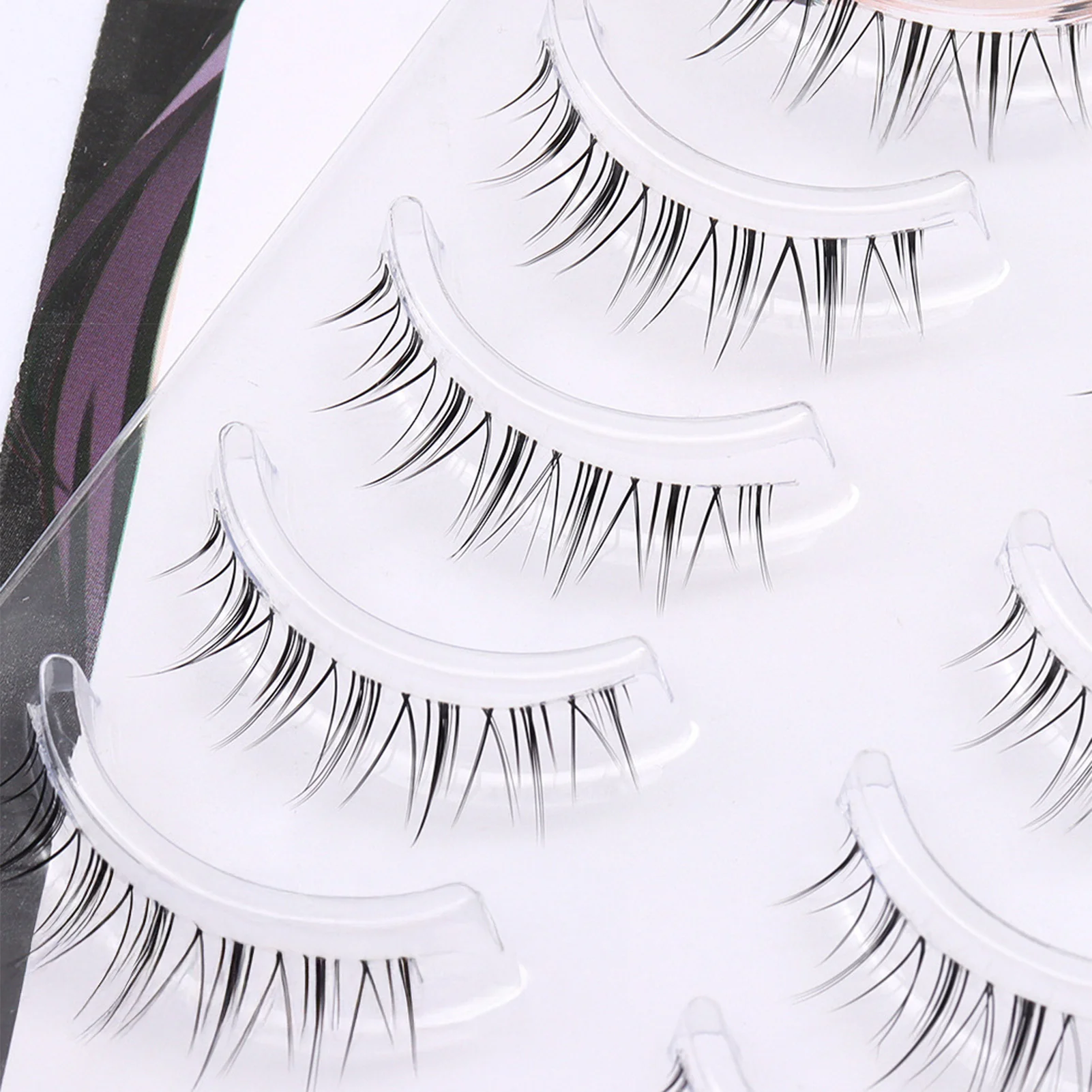 マンガ下まつげフルストリップつけまつげ女性用超軽量コミックまつげエクステンションパーティー結婚式やデートメイク用