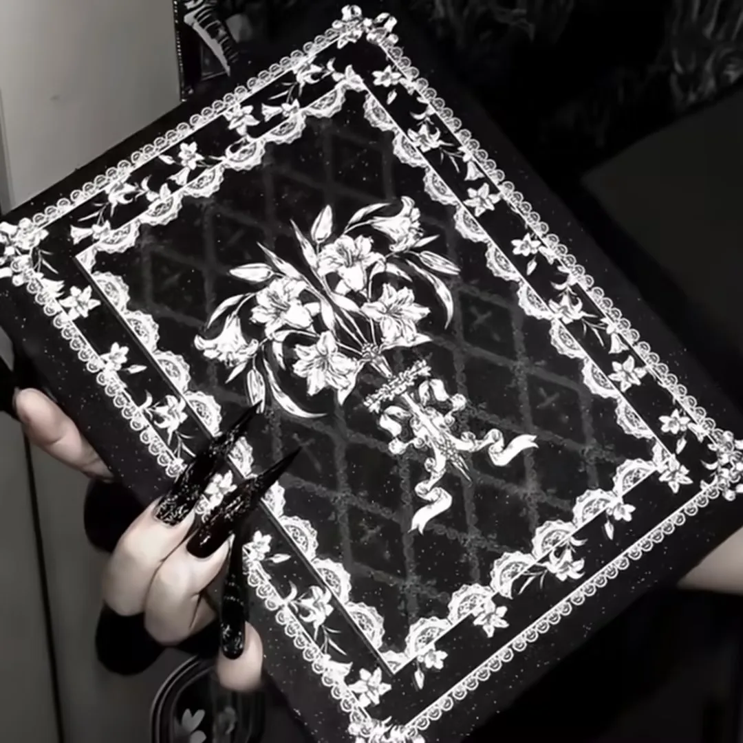 Gothic Dream Flower A5 Photo Card Album 4 Grid Refillable Binder for 3 Inch Kpop Photocards Anime Polaroid Storage Book