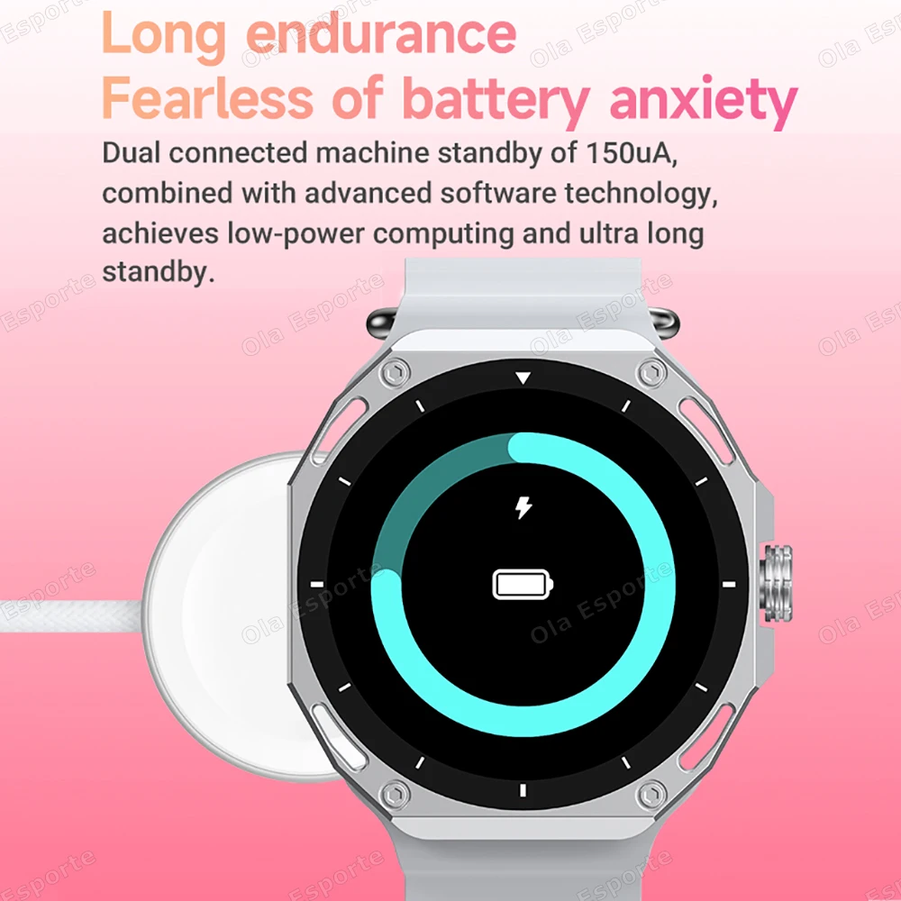 Reloj inteligente hombres mujeres 1,52 "Bluetooth 5,4 llamada de voz GPS Smartwatch ritmo cardíaco monitoreo del sueño Fitness deportes reloj impermeable