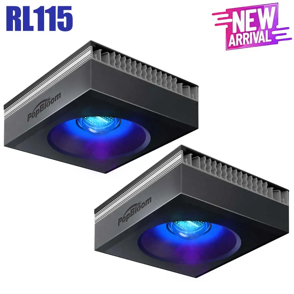 

PopBloom RL115 WiFi Reef Aquarium Light, Full Spectrum Marine Aquarium Lamp for Reef Coral SPS/LPS Fish Tank Light
