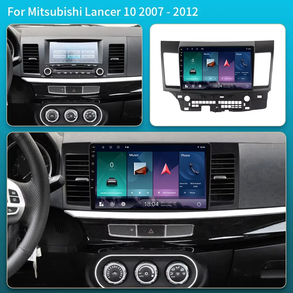 Android16 For MITSUBISHI LANCER 9 10 X 2008 2009 2010 2011 - 2016 Car Radio Multimedia Navigation Wireless Carplay Head Unit GPS image 2