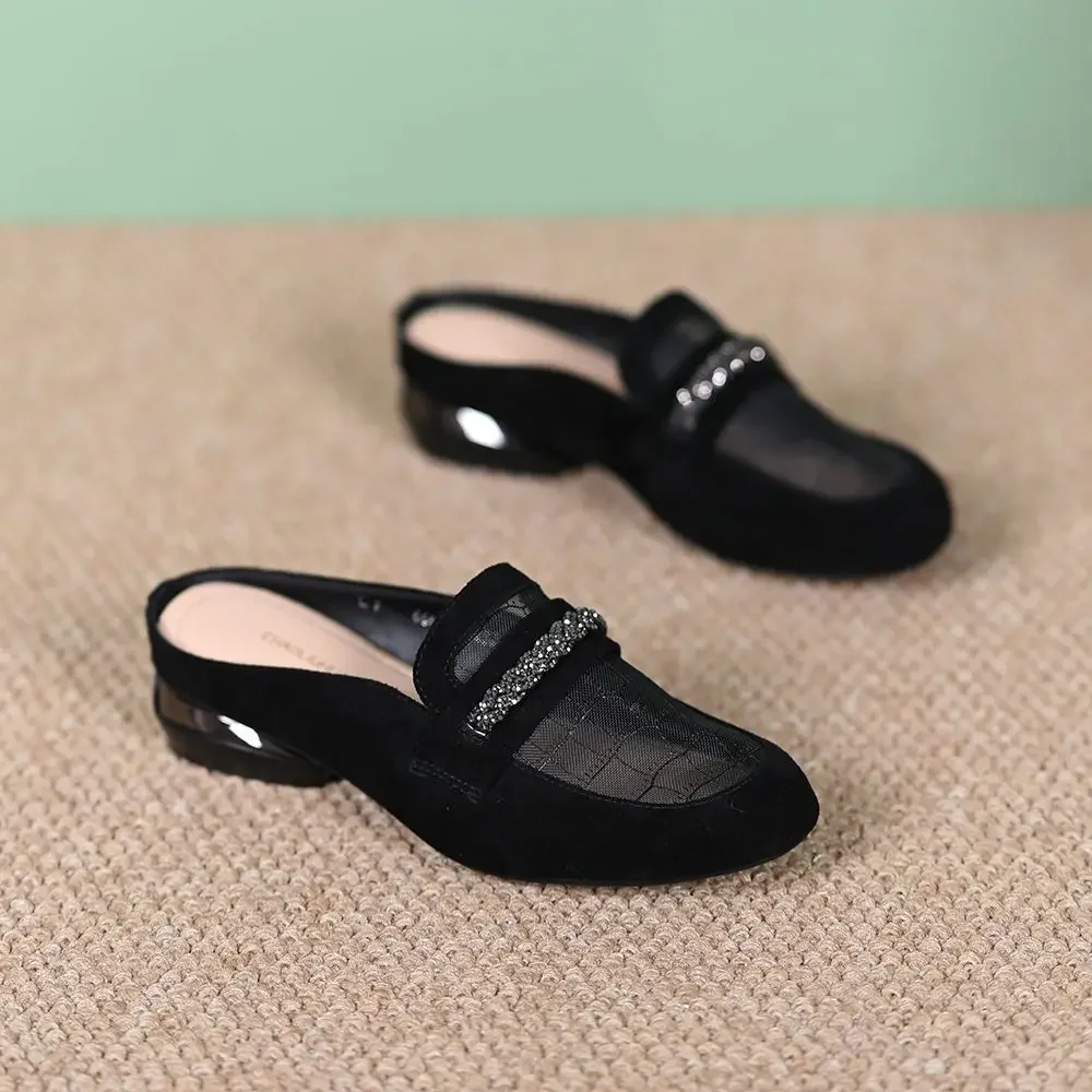 

Women's Slippers and Ladies Sandals With Heel Rhinestone Original New Style Slides Pvc Collection 2025 Luxury Clappers 39 Shoes