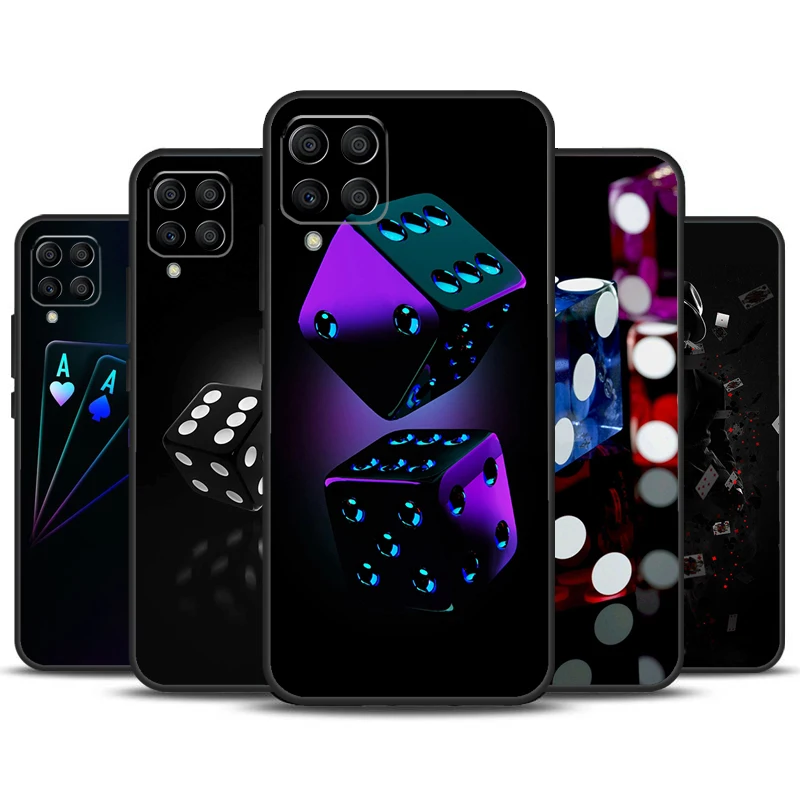 Dices Poker Casino Case For Samsung Galaxy M12 M32 M52 M13 M23 M33 M53 M14 M34 M54 M20 M30s M31s M31 M51 Cover