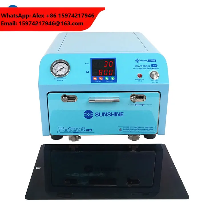 SUNSHINE S-978B 12.9 Inches Oversized Air Bubble Remover Defoamer Machine For Mobile Phone Repair