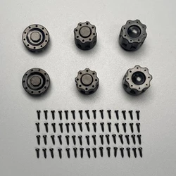 1 Set Plastic Black Nut Cover Shaft Head Cover for 1/14 Tamiya RC Truck Car Scania 770S BENZ 3363 VOLVO FH16 MAN Diy Parts Toys