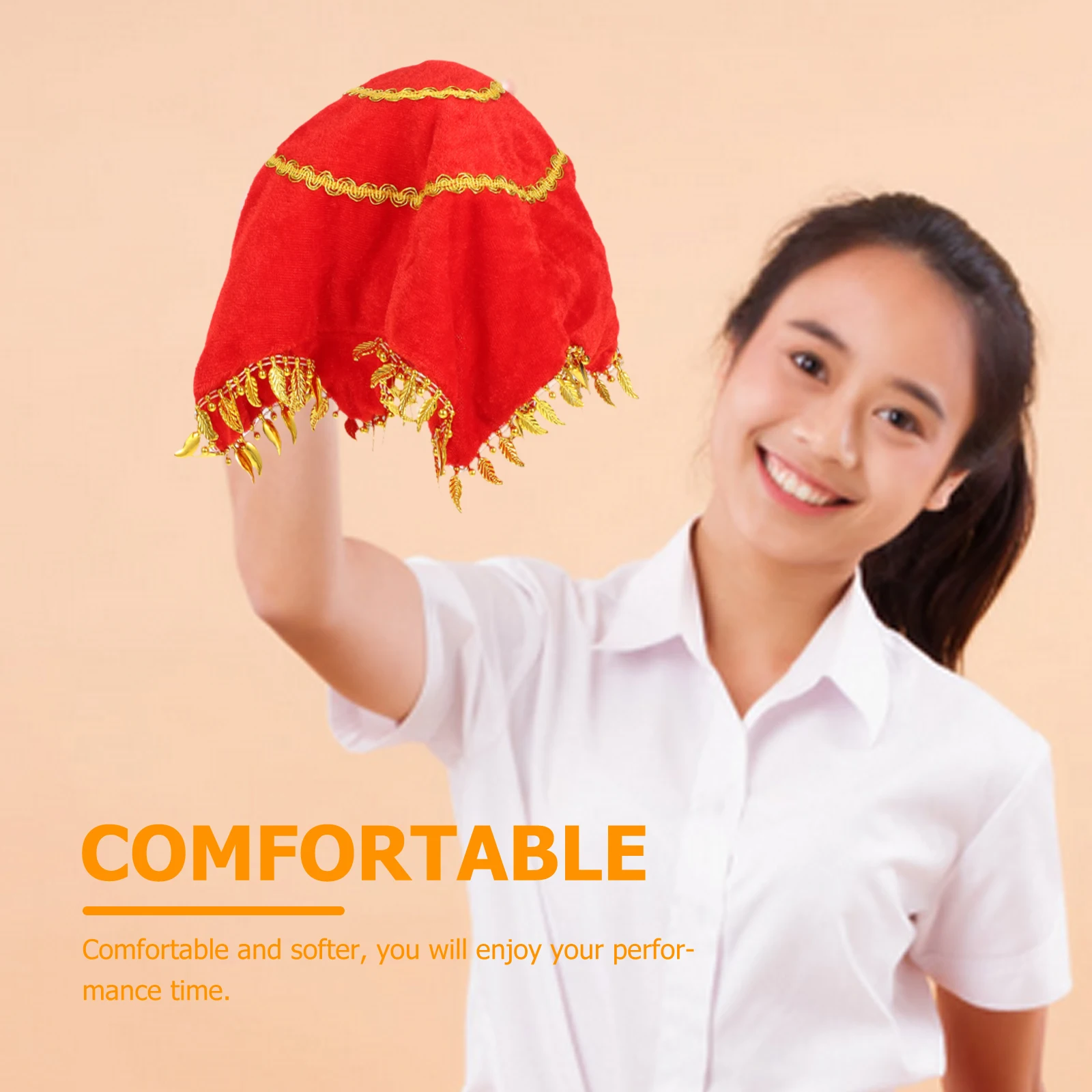 

4 Pcs Red Rotating Dance Handkerchief Towel Props Lightweight Portable Suitable Party Stage Bar Kids Adults Premium Material