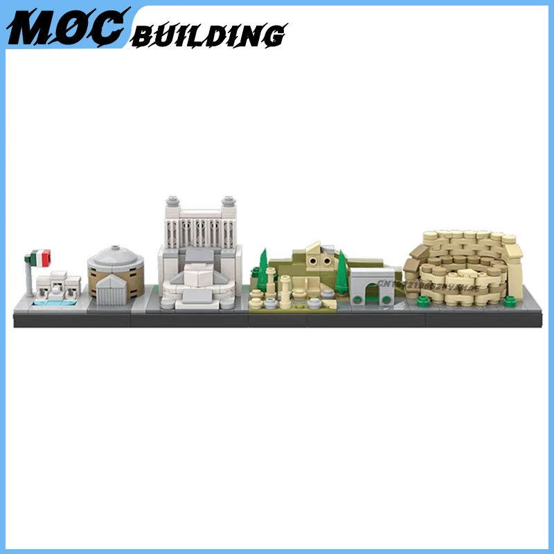 MOC اللبنات أفق المدينة العمارة نموذج لتقوم بها بنفسك تجميع الطوب الإبداعية عرض الشارع اللعب جمع عرض هدايا عيد الميلاد