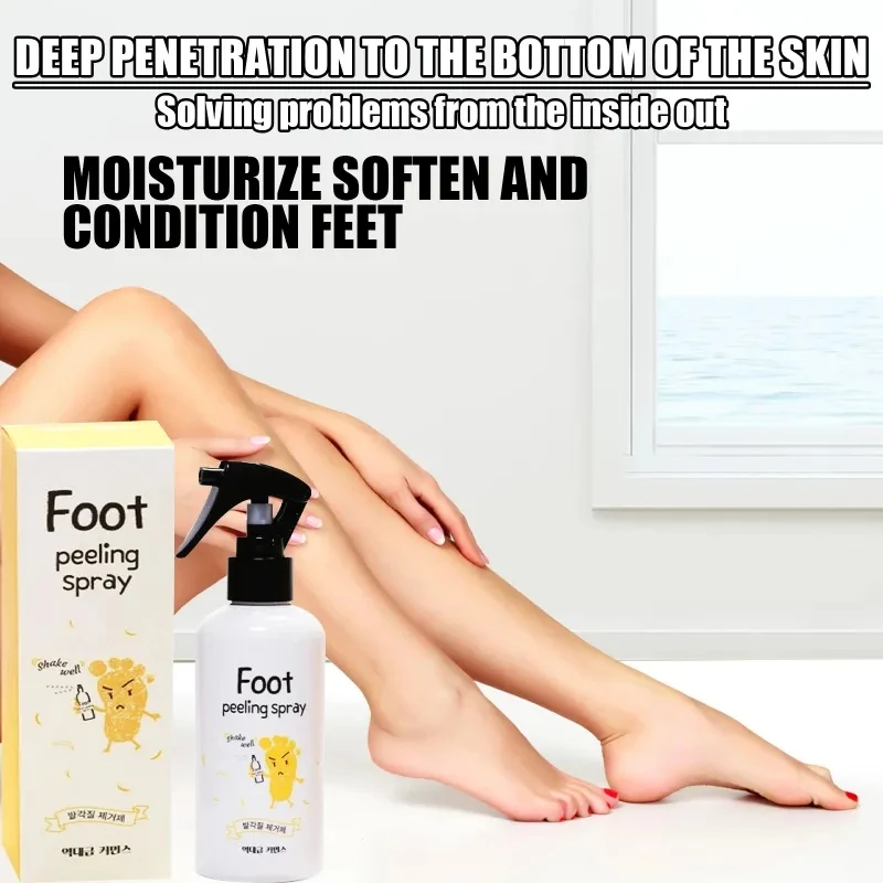 Foot Exfoliating Spray Anti-Drying Crack Removal Dead Skin Calluses Feet Whiten Care Liquid Peeling Heel Enhancer Nail Pedicure