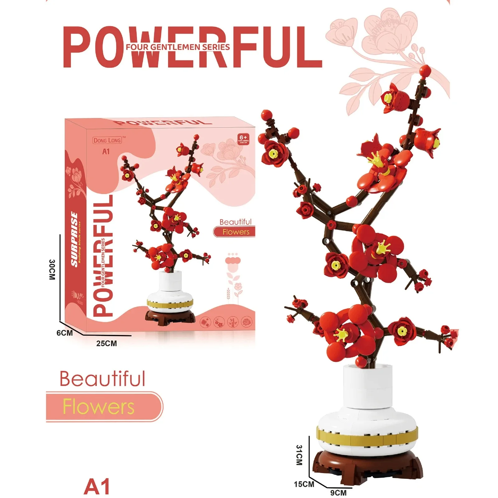 MOC Building Blocks Orchid ดอกไม้ช่อดอกไม้บล็อกพืชบอนไซอิฐโรแมนติก DIY บ้านตกแต่งของเล่นสําหรับของขวัญเด็ก