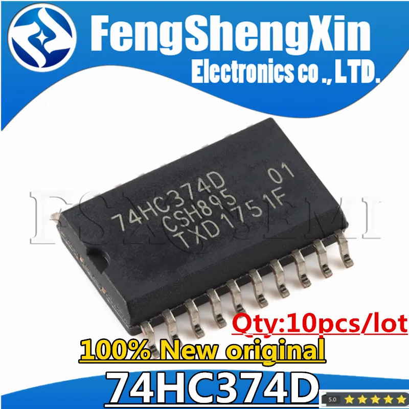 

10pcs/lot 100% New original 74HC374D 74HC374 SOP-20 7.2MM Octal D-Type Flip-Flop IC