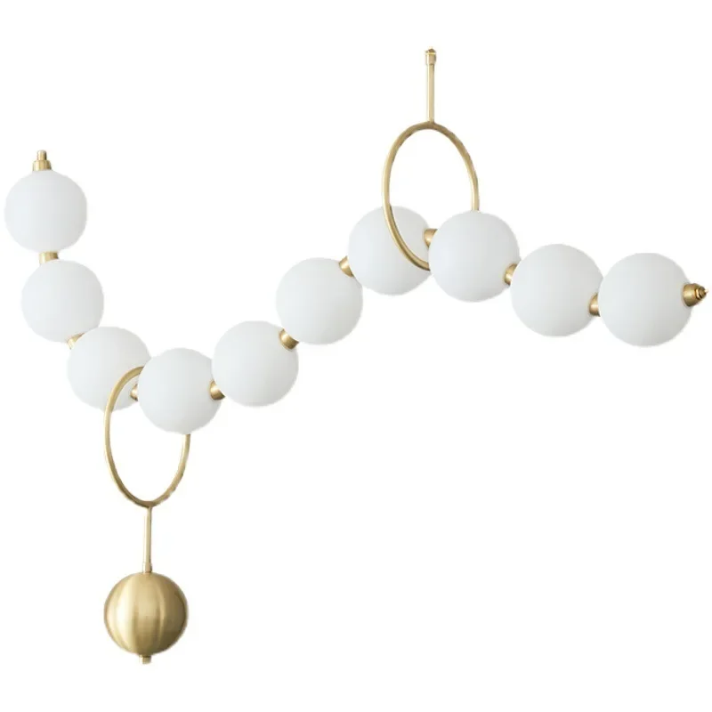 

French restaurant chandelier, store commercial modern simple Internet celebrity pearl necklace lamp