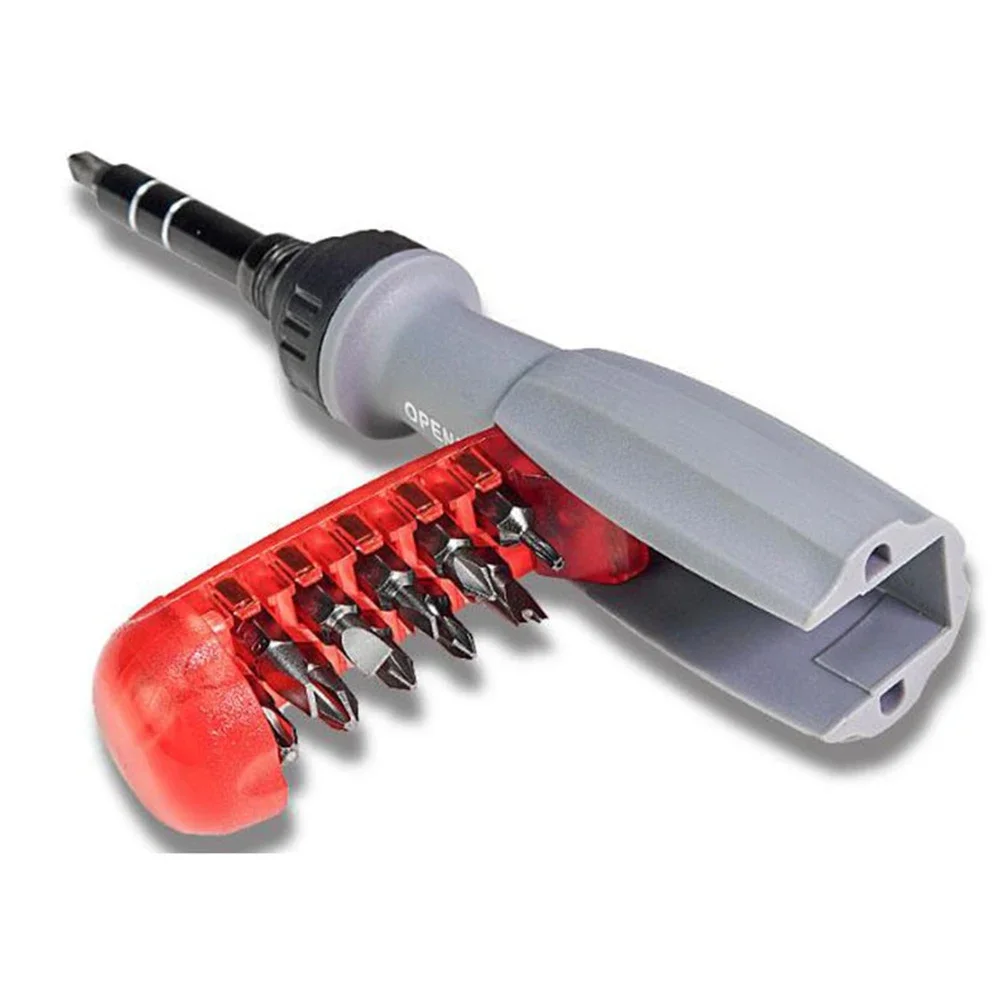 11 In 1 Ratchet Screwdriver Telescopic Tool Two-way ABS Handle Adjustment Forward And Reverse Multi Bits Driver