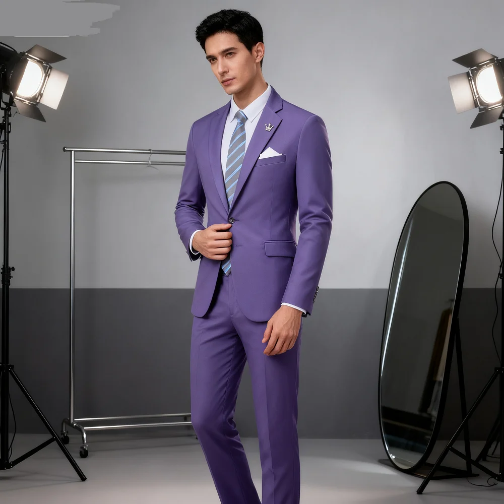 

Elegant Men's Formal Suits with Xale Lapel Special Clothes for Parties Black Brown Suit Handsome Male Jacket of