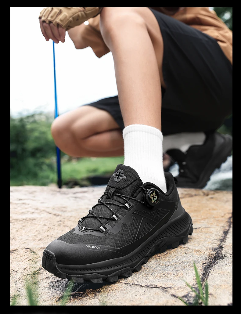 Herren Plus Size Wasserdichte Wanderschuhe Vier Jahreszeiten Rutschfeste Outdoor-Wanderschuhe Jugendliche Freizeit-Sport-Laufschuhe Sneaker – Detail 9