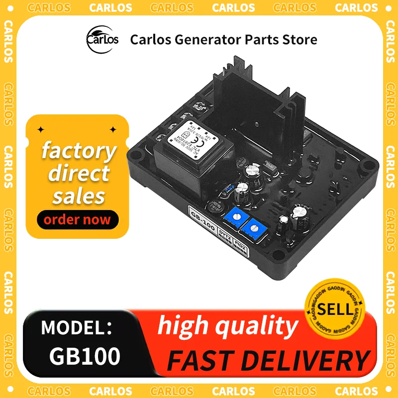 

GB-100 avr Пластина регулирования давления генератора Угольная щетка AVR Регулятор возбуждения GB100 AVR
