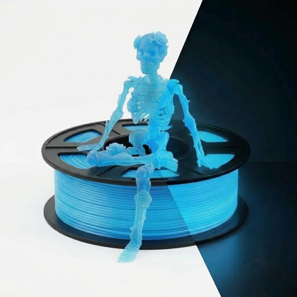 250g PLA Luminous 3D Printer Filament | Halloween Spooky Long‑Lasting Glow Filament,High‑Speed Printing for Halloween Creative