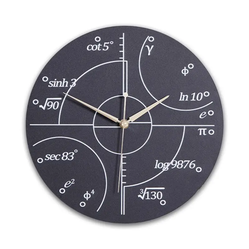 Math Clock Unique Wall Clock Modern Design Novelty Maths Equation Clock