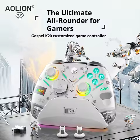 Aolion K20 Wireless Bluetooth Game Controller Gamepad With Hall Rocker Magnetic Replacement Shell For PC/NS/Android/IOS
